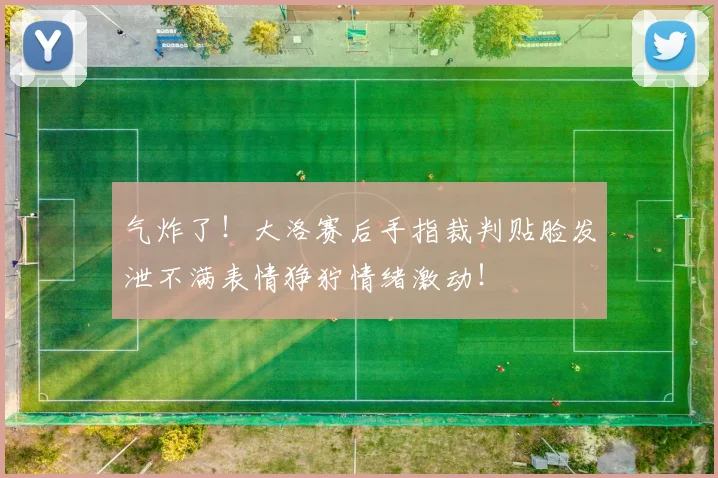 气炸了！大洛赛后手指裁判贴脸发泄不满表情狰狞情绪激动！